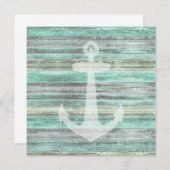 Carte d'Ancre de décoration côtière rustique (Devant / Derrière)