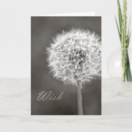 Carte Dandelion de souhaits inspiré (Devant)