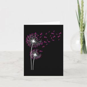 Carte Dandelion Faith Hope Love Cancer du sein Sensibili