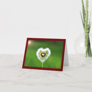 Carte Dandelion Heart Valentine