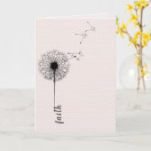 Carte Dandelion noir et inspiration du coeur (Fleur jaune)