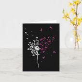 Carte Dandelion Pink Ribbon Cool Sensibilisation au canc (Fleur jaune)