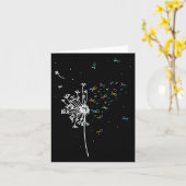 Carte Dandelion Puzzle Ruban Inspiration Autisme Aware (Fleur jaune)
