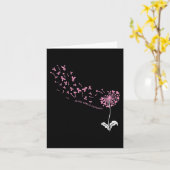 Carte Dandelion Sensibilisation au cancer du sein rose R (Fleur jaune)