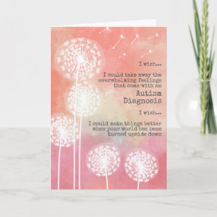 Carte Dandelion souhaite que l'autisme soutienne la symp