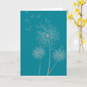Carte Dandelion sur la couleur moderne anniversaire flor (Fleur jaune)