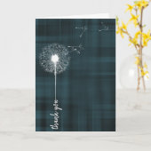 Carte dandelion sur plaid merci (Fleur jaune)