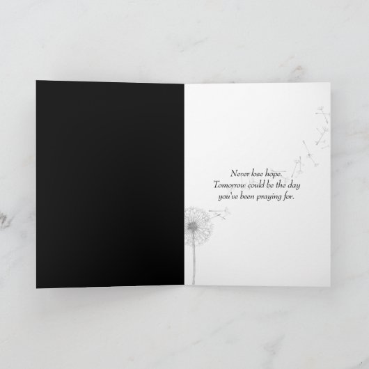 Carte Dandelions à bouffées blanches (Intérieur)