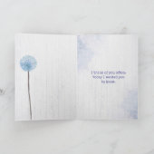 Carte Dandelions aquarelle qui pensent à vous (Intérieur)