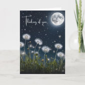 Carte Dandelions en clair de lune Penser à vous (Devant)