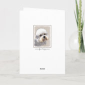 Carte Dandie Dinmont Terrier Peinture Chien Art original (Dos)
