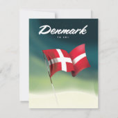 Carte Danemark "À skier" poster Voyage (Dos)