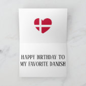 Carte Danemark Drapeau Patriotique Anniversaire (Intérieur)