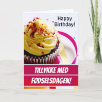 Danemark Joyeux voeu d'anniversaire en Danemark An