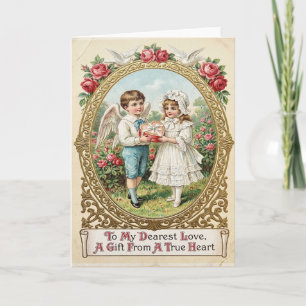 Carte d'ange de la Saint-Valentin victorienne