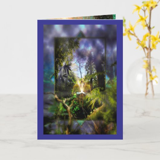 CARTE D'ANGE GUARDIAN (Fleur jaune)