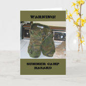 Carte Danger de camp d'été (Fleur jaune)