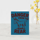 Carte Danger From The Rear Funny Humor (Fleur jaune)