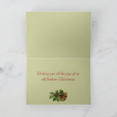 Carte d'angle de Noël victorienne (Intérieur)