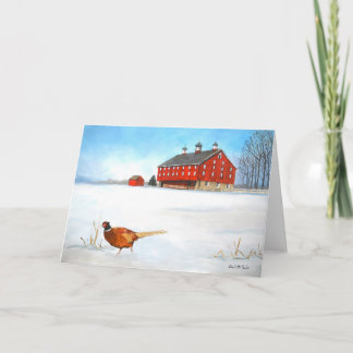 Carte Daniel Lady Farm Visiteur Pheasant Art GreetingCar