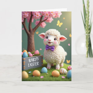 Carte d'animal de printemps en or faux