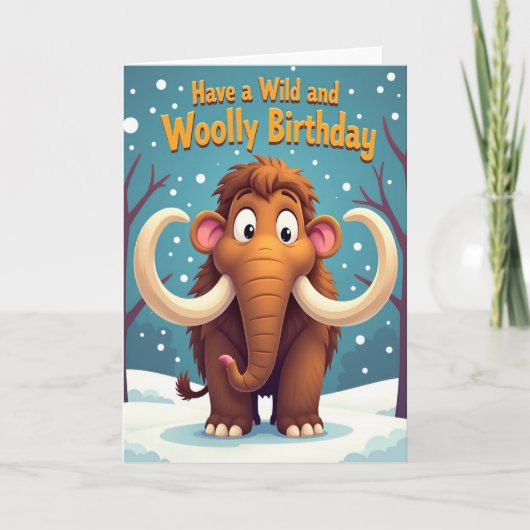 Carte d'animal hivernal fantaisiste (Devant)