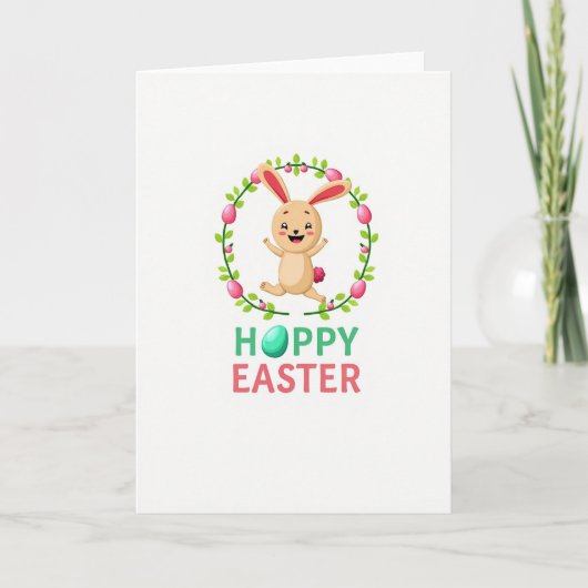 Carte d'animal printanier sautillant (Devant)