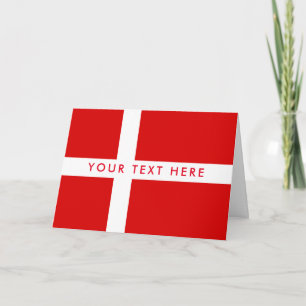 Carte Danish flag custom greeting card for Denmark