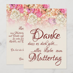 Carte Danke, dass es dich gibt - Muttertag