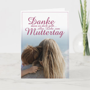 Carte Danke, dass es dich gibt, Muttertag, Mutter & Kind