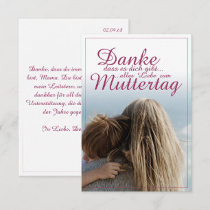 Carte Danke, dass es dich gibt, Muttertag, Mutter & Kind