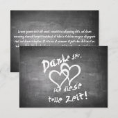 Carte Danke für diese tolle Zeit auf einer Kreidetafel (Devant / Derrière)