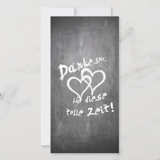 Carte Danke für diese tolle Zeit auf einer Kreidetafel (Devant)