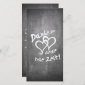 Carte Danke für diese tolle Zeit auf einer Kreidetafel (Devant / Derrière)