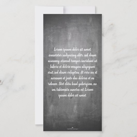 Carte Danke für diese tolle Zeit auf einer Kreidetafel (Dos)