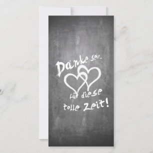 Carte Danke für diese tolle Zeit auf einer Kreidetafel