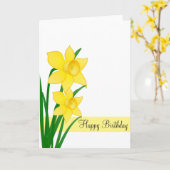 Carte d'anniversaire (Fleur jaune)