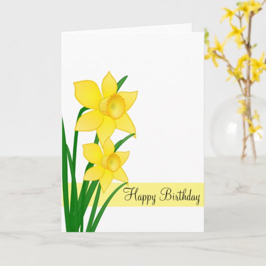 Carte d'anniversaire (Fleur jaune)