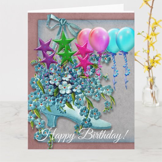 Carte d'anniversaire (Fleur jaune)