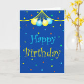 Carte d'anniversaire (Fleur jaune)