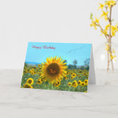 Carte d'anniversaire (Fleur jaune)