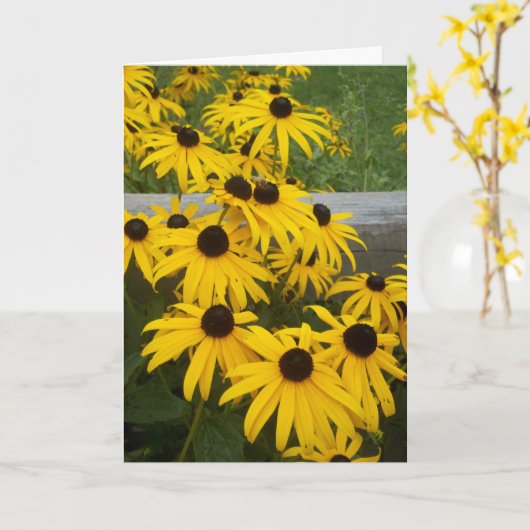 Carte d'anniversaire (Fleur jaune)