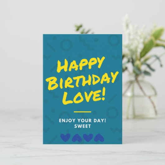 carte d'anniversaire (Debout devant)