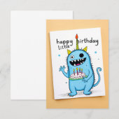Carte d'anniversaire  (Devant / Derrière)