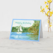 Carte d'anniversaire (Fleur jaune)