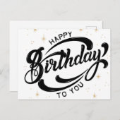 Carte d'anniversaire (Devant / Derrière)