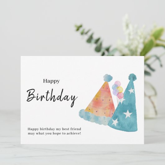 Carte d'anniversaire (Debout devant)