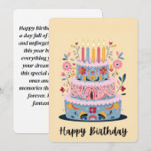 Carte d'anniversaire (Devant / Derrière)