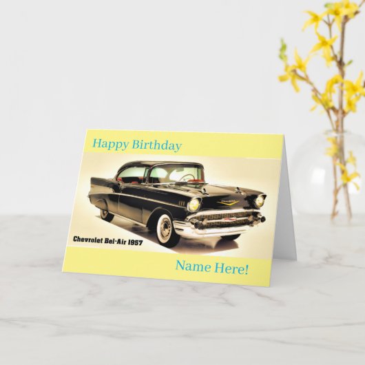 Carte d'anniversaire (Fleur jaune)