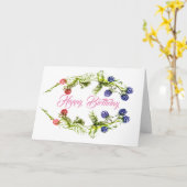 Carte d'anniversaire (Fleur jaune)